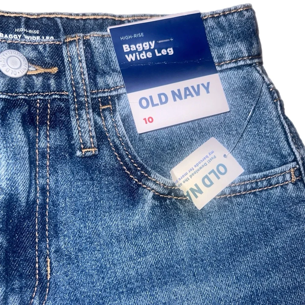 Old Navy Girls Baggy Wide Leg Jeans - Picture 3 of 3